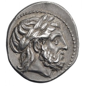 MACEDONIA- Filip II 359-336 pne, tetradrachma, Aw: Głow...