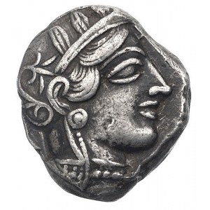 ATTYKA- Ateny, tetradrachma 449-413 pne, Aw: Głowa Aten...