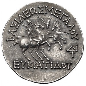 BAKTRIA- Eukratides 171-135 pne, tetradrachma, Aw: Popi...