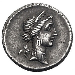 Juliusz Cezar 47- 44 pne, denar bity w Hiszpanii w lata...