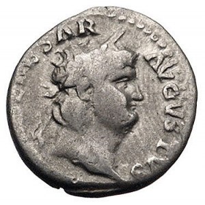 Neron 54-68, denar, Aw: Popiersie cesarza w prawo i nap...