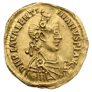 Walentynian III 425-455, solidus mennica Ravenna, Aw: P...