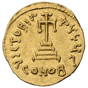 Konstans II 641-668, solidus, Aw: Popiersia Konstansa i...
