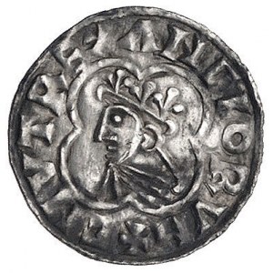Knut 1016-1035, denar mennica Stamford, Aw: Popiersie k...