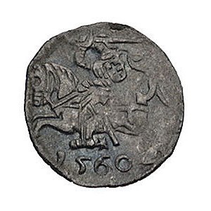 denar 1560, Wilno, Kurp. 648 (R3), Gum. 592, T. 12