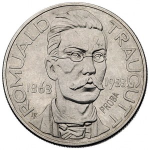 10 złotych 1933, Romuald Traugutt, wypukły napis PRÓBA,...