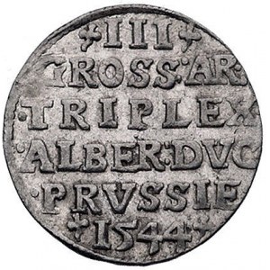 trojak 1544, Królewiec, Bahr. 1190, Neumann 44