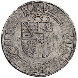 Maurycy 1541- 1553, talar 1550, Annaberg, Aw: Półpostać...