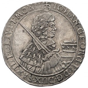 Jan Jerzy II 1656-1680, półtalar 1661, Aw: Półpostać z ...