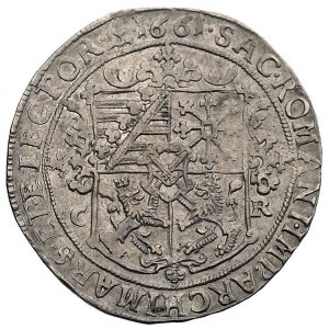 Jan Jerzy II 1656-1680, półtalar 1661, Aw: Półpostać z ...
