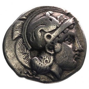 LUKANIA- Velia, stater 400-350 pne, Aw: Głowa Ateny w h...