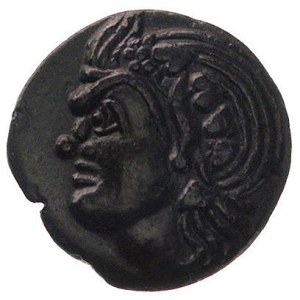 PANTIKAPEA, obol 275-245 pne, Aw: Głowa brodatego satyr...