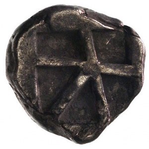 AEGINA, stater 445-431, Aw: Żółw lądowy, Rw: Pięcioczło...