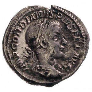 Gordian III 238-244, denar, Aw: Popiersie w prawo i nap...