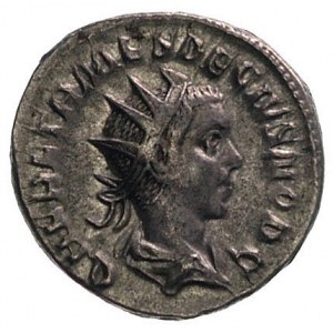 Hereniusz Etruskus 251, antoninian, Aw: Popiersie w kor...