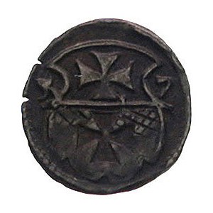 denar 1557, Elbląg, Kurp. 991 (R4), Gum. 654, T. 7, egz...