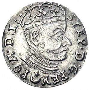 trojak 1581, Wilno, herb Leliwa pod popiersiem króla, K...