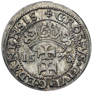 grosz 1578, Gdańsk, Kurp. 378 (R1), Gum. 789, patyna