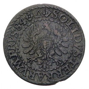 szeląg dla ziem pruskich 1584, Malbork, Kurp. (337 R1),...