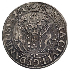 ort 1612, Gdańsk, odmiana z kropką za łapą niedźwiedzia...