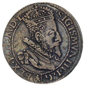 szóstak 1599, Malbork, odmiana z małą głową króla nieco...