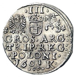 trojak 1601, Kraków, popiersie króla w lewo, Wal. XCI 5...