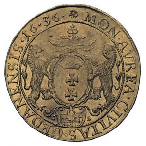 dukat 1636, Gdańsk, H-Cz. 1771 (R4), Fr. 15, T. 25, zło...