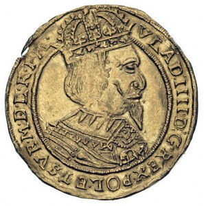 dukat 1638, Toruń, H-Cz. 1795 (R4), Fr. 58. T. 40, złot...