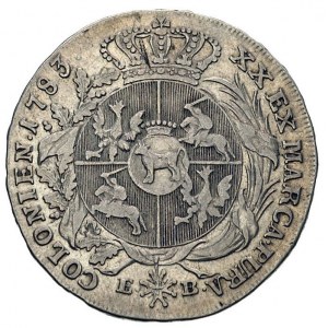 półtalar 1783, Warszawa, Plage 369, drobna wada blachy