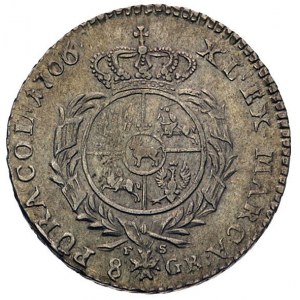 dwuzłotówka 1766, Warszawa, Plage 307, złocista patyna