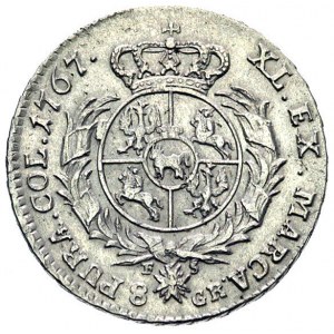 dwuzłotówka, 1767, Warszawa, cyfry daty rozstawione sze...