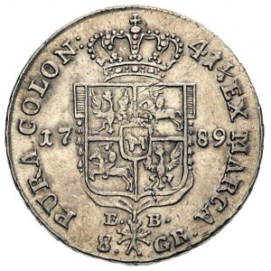 dwuzłotówka 1789, Warszawa, Plage 341, minimalnie justo...