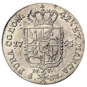 dwuzłotówka 1794, Warszawa, rzadka odmiana z napisem 42...