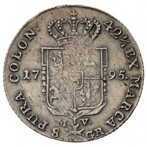 dwuzłotówka 1795, Warszawa, Plage 349, justowana, patyn...