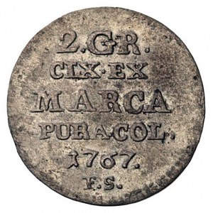 2 grosze srebrne (półzłotek) 1767, Warszawa, Plage 245