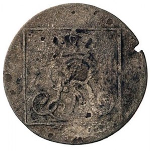 1 grosz srebrny 1777, Warszawa, Plage 226, wada blachy,...