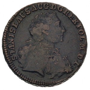 trojak 1766, Kraków, odmiana z popiersiem króla w zbroi...