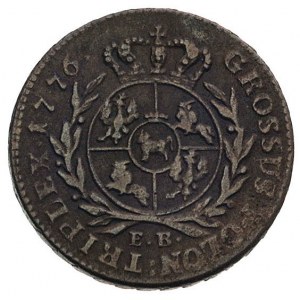 trojak 1776, Warszawa, Plage 176, patyna