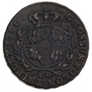 trojak 1790, Warszawa, Plage 197, stara patyna