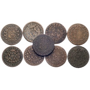 zestaw trojaków 1766 (popiersie króla w zbroi), 1766 (g...