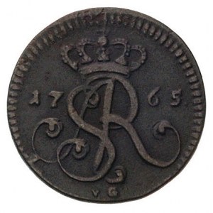 grosz 1765, Kraków, odmiana z literami VG pod monograme...