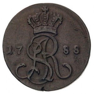 grosz 1788, Warszawa, Plage 129, jasnobrązowa patyna