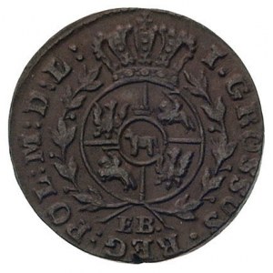 grosz 1788, Warszawa, Plage 129, jasnobrązowa patyna