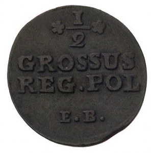 półgrosz 1776, Warszawa, Plage 16, rzadki, ciemna patyn...
