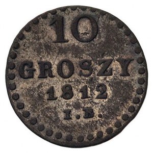 10 groszy 1812, Warszawa, Plage 102, patyna