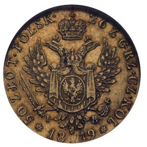 50 złotych 1819, Warszawa, Plage 3, Bitkin 785 (R1), Fr...
