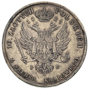 10 złotych 1821, Warszawa, Plage 24, Bitkin 799 (R), dr...