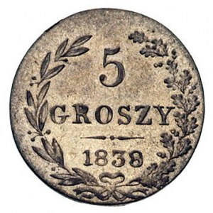 5 groszy 1838, Warszawa, Plage 137, Bitkin 1136, rzadki...