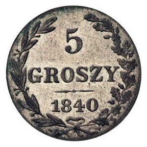 5 groszy 1840, Warszawa, Plage 140, Bitkin 1139, ładnie...