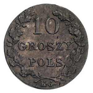 10 groszy 1831, Warszawa, odmiana łapy Orła zgięte, Pla...